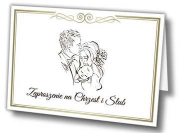 AleKartka zaproszenia NA CHRZEST I ŚLUB 2W1