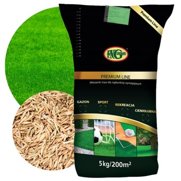 TRAWA NASIONA Parkowa Cieniolubna Premium Uniwersalna 5kg Mieszanka traw