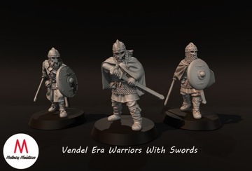 Воины эпохи Венделя с мечами - x1 викинги