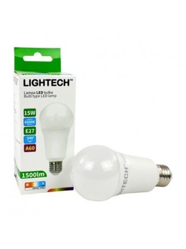 Żarówka LED 15W E27 1500lm A60 zimna 6500K LIGHTECH