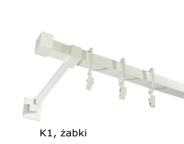 Карниз металлический квадратный, одинарный, 200 см, 7 ЦВЕТОВ на выбор, квадратный, 2 м