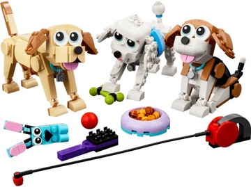 LEGO CREATOR UROCZE PSIAKI 3W1 PIESKI PSY KLOCKI ZESTAW DLA DZIECI 3 W 1 7+