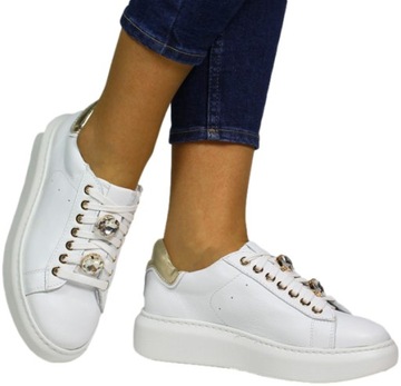 Sneakersy Dolce Pietro 5071-003-01-01 Biały złoty