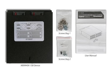 ICY DOCK ToughArmor MB994SK-1B Металлический отсек для 4 дисков 2,5 дюйма SATA/SAS для жестких дисков