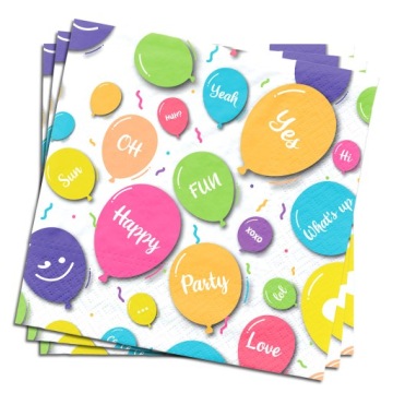 Arpex Серветки Happy Balloons Декорація Столу На день народження 20 шт.