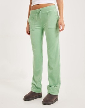 JUICY COUTURE ZIELONE WELUROWE SPODNIE DRESOWE OKM NG5__XS