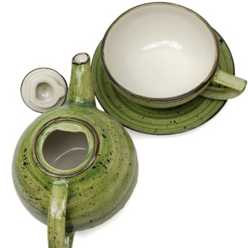 Чайник 0,5 л + чашка 0,3 л + блюдце Rustic Green