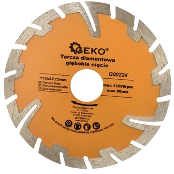 TARCZA DIAMENTOWA GŁĘBOKIE CIĘCIE 115mm