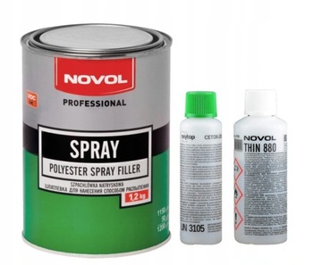 SPRAY - SZPACHLÓWKA NATRYSKOWA NOVOL + Utwardzacz