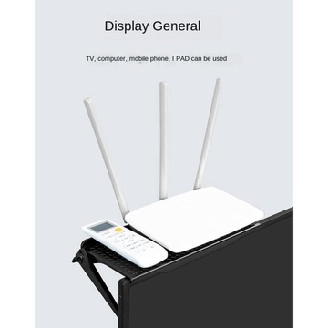 Полка для телевизора Уличная подставка для телевизора S 8,46 x 4,45 дюйма, черная