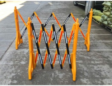 НОЖНИЦЫ БАРЬЕР ГАРМОНИКА СКЛАДНОЙ ДОРОЖНЫЙ ШАРЬЕР 2,5м ПВХ СВЕТООТРАЖАЮЩИЙ ЖЕЛТЫЙ