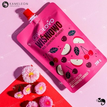 OWOLOVO PREMIUM MUS OWOCOWY OWOCE BEZ CUKRU mix smaków 18szt x200g aż 3,6KG