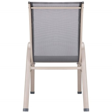 4 шт. САДОВЫЙ СТУЛ БАЛКОННЫЙ СТУЛ ДЛЯ ТЕРРАСЫ GARDEN STRONG GREY КОМПЛЕКТ