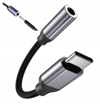 Adapter Kabel Przejściówka do słuchawek USB-C mini Jack 3,5mm Audio DAC AUX