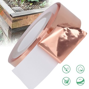 25MX5CM TAŚMA MIEDZIANA PRZEWODZĄCA TAŚMA Z FOLII MIEDZIANEJ DO UZIEMIENIA