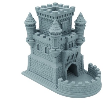 Башня для игры в кости бастиона защитника Светло-серый