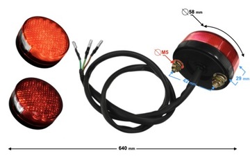 LAMPA TYŁ LEDowa motorower motocykl KLASYCZNA LED