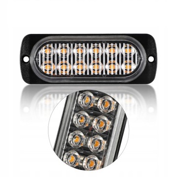 4x LAMPY OSTRZEGAWCZE STROBOSKOP POMOC LAWETA 12 LED 12V