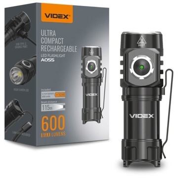 LATARKA LED VIDEX ŁADOWALNA VLF-A055 600Lm 5700K