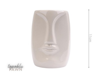 CERAMICZNY KOMINEK ZAPACHOWY PŁOWY FACE NEW DESIGN