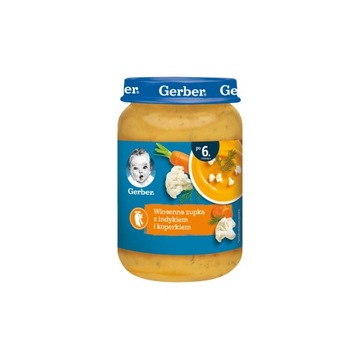 GERBER OBIADEK WIOSENNA ZUPKA Z INDYKIEM I KOPERKIEM 190 G