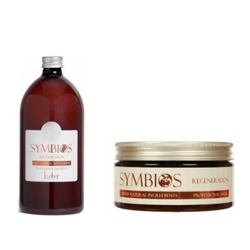 zestaw odbudowa LECHER SYMBIOS REGENERATION szampon 500ml + maska 300ml