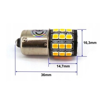P21W LED BAU15S Лампа CANBUS 12 В, оранжевая