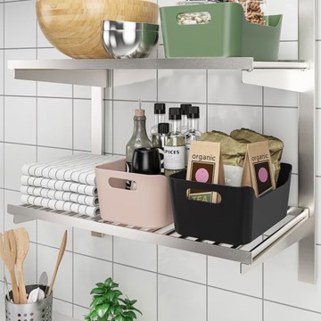 IKEA UPDATERA Контейнер, зеленый, 24x17 см