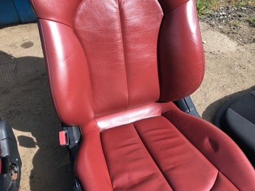 MERCEDES CLK W209 СИДЕНИЯ, СИДЕНЬЯ, КОЖА, ОБИВКА, КРАСНЫЙ ИНТЕРЬЕР