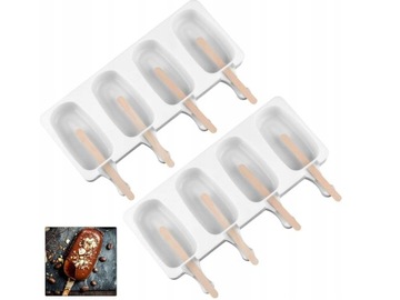 2x Forma do lodów Pleśń na lody popsicle 4 komórki