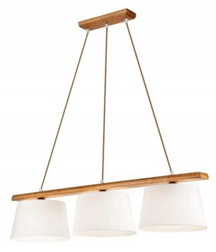 Lampa WISZĄCA SUFITOWA LUX Żyrandol DREWNIANA E27
