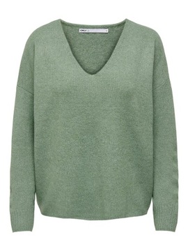 Sweter Only ONLRICA LIFE L/S V-NECK PULLO KNT NOOS r. M hedge green