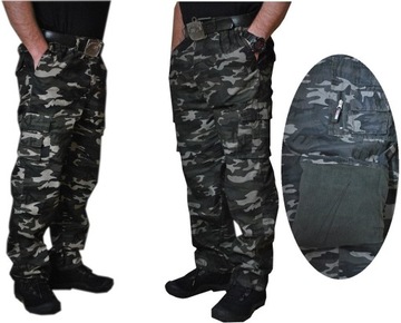 Ocieplane polarem bojówki MORO pas110cm roz. XL