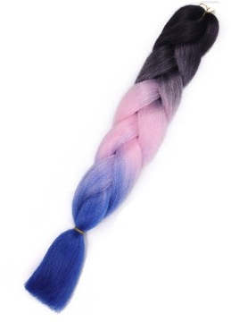 SZTUCZNE KOLOROWE WŁOSY SYNTETYCZNE OMBRE 60cm 8cm