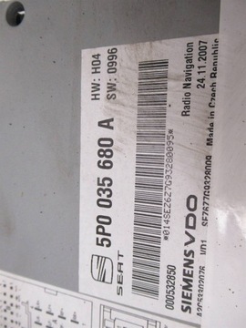 РАДИО Seat Altea XL 06-09 5P0035680A