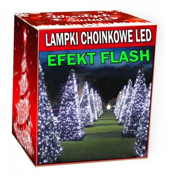 LAMPKI CHOINKOWE 500 LED FLASH 38 METRÓW BŁYSK