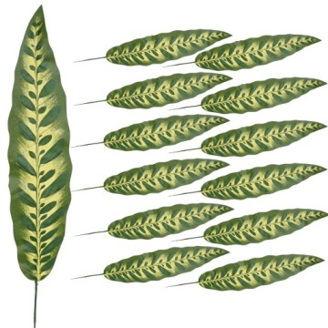 12x SZTUCZNE LIŚCIE GAŁĄZKA 57cm LIŚCIE DO BUKIETÓW WIĄZANEK STROIKÓW