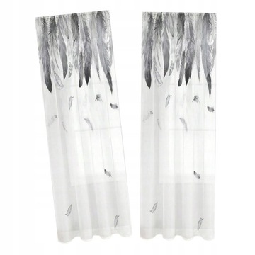 Цифровая оконная занавеска с перьями 132x213см