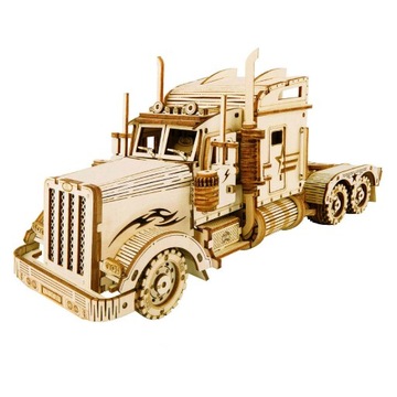 PUZZLE 3D MODEL DREWNIANY TIR CIĘŻARÓWKA ZABAWKA EDUKACYJNA PREZENT DZIECI