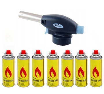 PALNIK GAZOWY LUTLAMPA + 7KARTUSZY 400ML ZESTAW