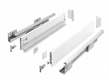 SZUFLADA GTV AXIS PRO NISKA L600 H86 BIAŁA CICHY DOMYK PEŁEN WYSUW 40KG
