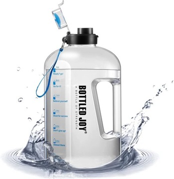 БУТЫЛКА ДЛЯ ВОДЫ СПОРТИВНАЯ БУТЫЛКА С МЕРКОЙ ДЛЯ ТРЕНАЖЕРНЫХ ЗАЛ 1.5Л 1500МЛ