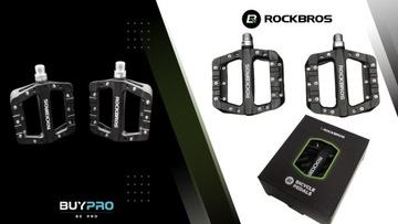 PEDAŁY PLATFORMOWE LEKKIE MTB nylon BLACK ROCKRBOS