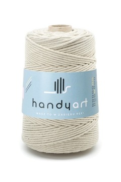 Sznurek do makramy bawełniany sand beige 5mm 100m