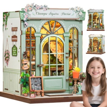 3D Puzzle Sada Model Květinového Domku Dřevěné Průhledný Pro Děti 199 dílků
