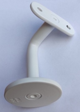 ОПОРА ПОРУЧНЯ - ручка из нержавеющей стали - БЕЛЫЙ МАТОВЫЙ.