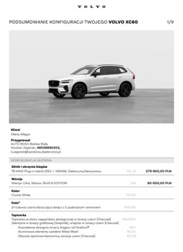 Volvo XC60 II Crossover Plug-In Facelifting 2.0 T6 350KM 2026 VOLVO XC60 T8 406KM ULTRA BLACK EDITION, zdjęcie 12