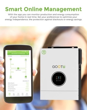 6,2 кВт, 230 В, солнечный инвертор, 6500 Вт, гибридный, 6 кВт, автономные аккумуляторные батареи, 48 В постоянного тока