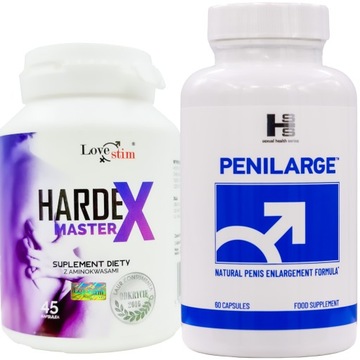 PENILARGE 60 KAPS I HARDEX MASTER Z AMINOKWASAMI 45 KAPS ZEST. DUŻY ROZMIAR