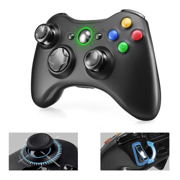 Беспроводной контроллер PAD для XBOX 360 и SLIM/PS3/PC WINDOWS XP/7/8/10 ЧЕРНЫЙ